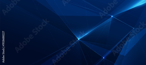 Futuristic digital blue glowing line technology wth innovation and connection network background for tech event poster or presentation product business
