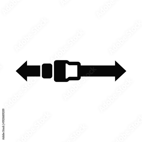Seatbelt fastener symbol indicates passenger restraint safety measure.