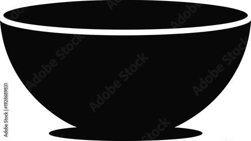 Studio Light Reflector Dish Shape Vector Graphic Product Photography Equipment Silhouette Isolated on White