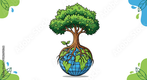 Cuadro en lienzo Tree of Life: Earth and Nature