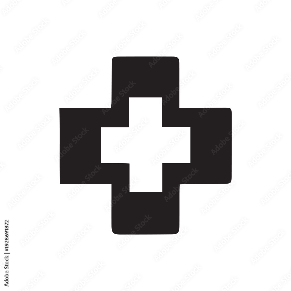 Obraz premium vector first aid icon silhouette