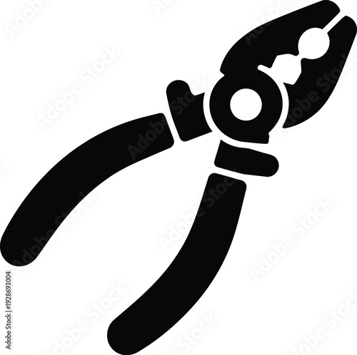 Pliers Tool Icon Vector Clamp Gripping Metal Work Equipment Repair Hand Tool