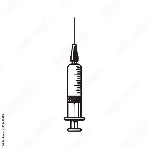syringe isolated on white background