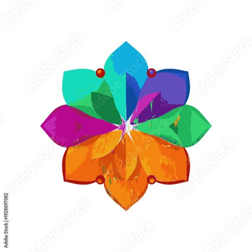 colorful pinwheel isolated on white