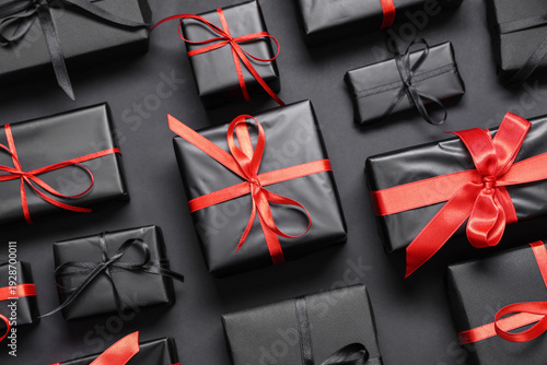 Gift boxes on dark backgrou...