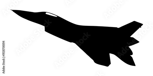 fighter jet silhouette on white background