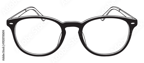 Classic sophisticated eyeglasses frame design for vision correction and stylish everyday accessory perfect for optical store promotions educational materials and personal branding projects.