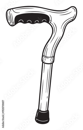 A sturdy mobility aid designed for walking support and stability, perfect for healthcare resources, senior living promotions, or accessibility awareness campaigns.