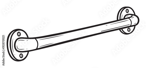 Secure bathroom grab bar for enhanced safety and accessibility, essential equipment for supporting individuals with mobility challenges in shower or toilet areas.