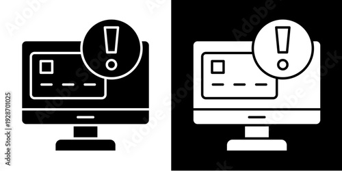 Online Banking Alert  Icon Set White Glyph Style Collection
