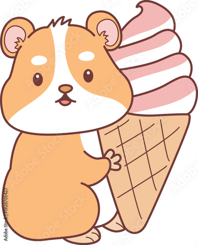 Cute set of hamster sticker with activity. Hamster 
