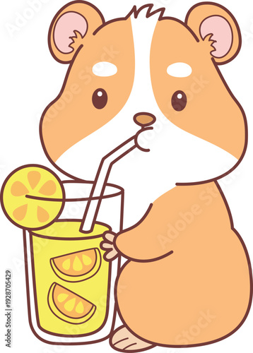 Cute set of hamster sticker with activity. Hamster 