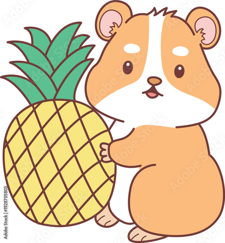 Cute set of hamster sticker with activity. Hamster 