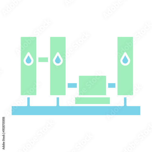 Sustainable Water Management Illustration Pack, Water Treatment and Filtration Icon Set