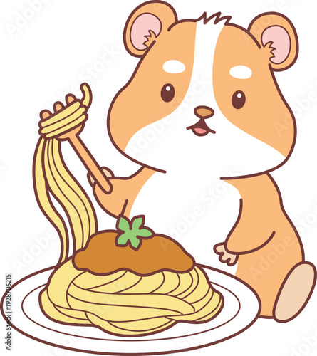 Cute set of hamster sticker with activity. Hamster 