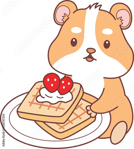 Cute set of hamster sticker with activity. Hamster 