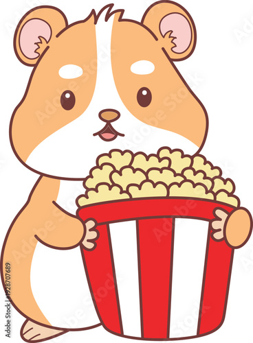 Cute set of hamster sticker with activity. Hamster 