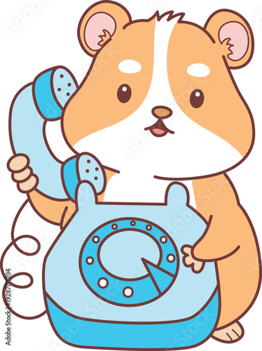 Cute set of hamster sticker with activity. Hamster 