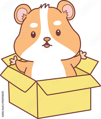 Cute set of hamster sticker with activity. Hamster 