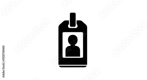 Identification badge with person icon, suitable for access control or employee recognition