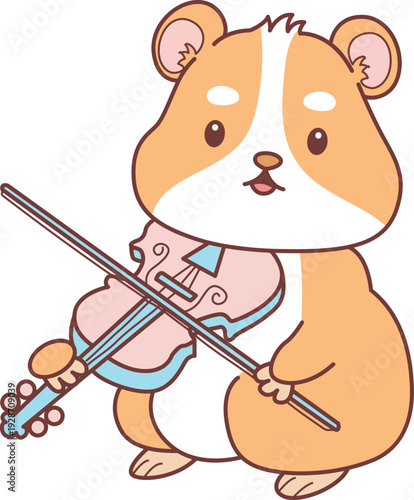 Cute set of hamster sticker with activity. Hamster 