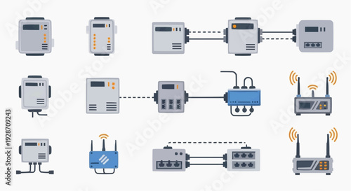 Network Devices and Connections Illustrated in a Schematic Diagram View