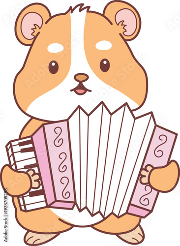 Cute set of hamster sticker with activity. Hamster 