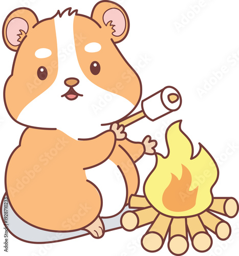Cute set of hamster sticker with activity. Hamster 