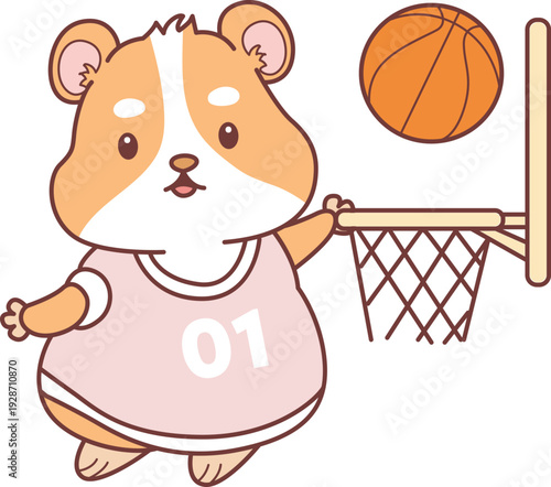 Cute set of hamster sticker with activity. Hamster 