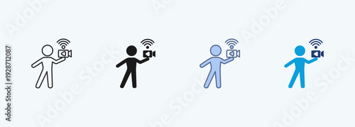 content creator multiple style icon collection