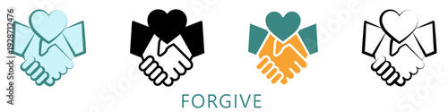 Forgive Multi Style Icon Mini Illustration, Use For Modern Concept, Print, Ui, Ux Kit, Web And App Development. Vector Related To Ramadan, Eid Al-Fitr, Eid Al-Adha And More