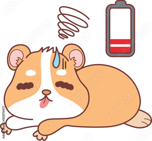 Cute set of hamster sticker with activity. Hamster 