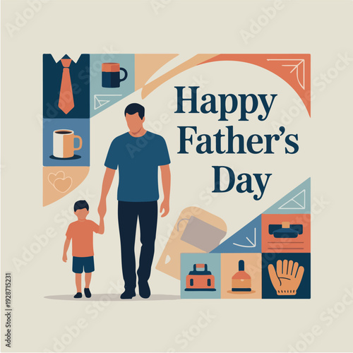 funny vector illustration of father's day for t shirt design, banner and poster