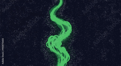 Vibrant green smoke swirling on dark textured background abstract fluid motion artistic design element mysterious atmosphere creative
