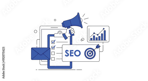 SEO strategy concept for digital marketing success