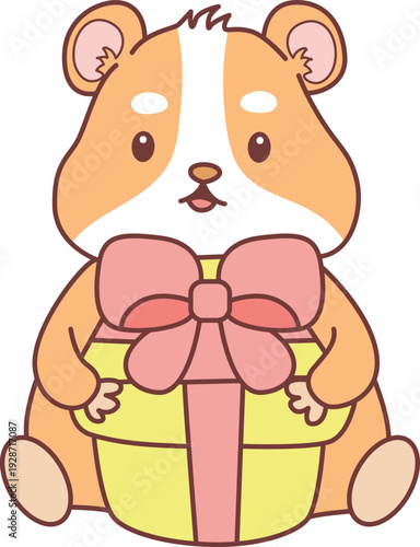Cute set of hamster sticker with activity. Hamster 