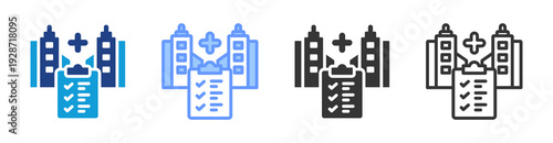 Merger Strategy icon set multiple style collection