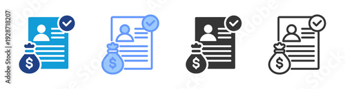 Shareholder Approval icon set multiple style collection