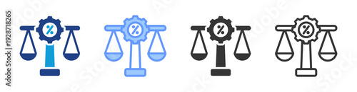 Economies Of Scale icon set multiple style collection