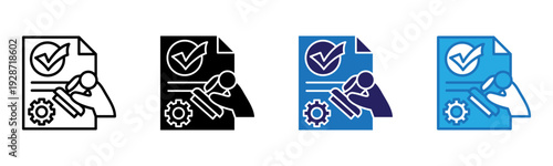 Validate Icon Multi Style Vector Illustration