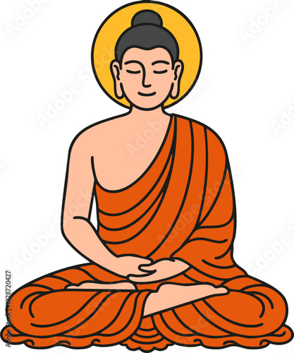 vector illustration of buddha