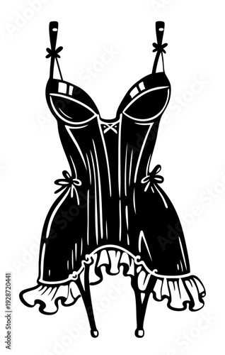 Women Satin Slip Lingerie Dress, Romantic Boudoir Nightwear with Lace Trim and Adjustable Straps, Feminine Intimate Apparel