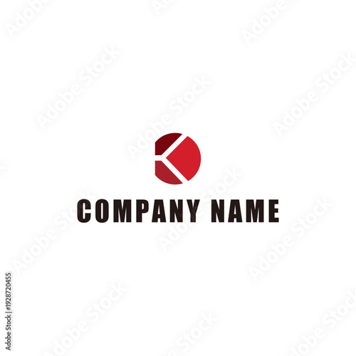 Minimalist Hinomaru Sun Logo with Dynamic Stroke for Letter K or Y