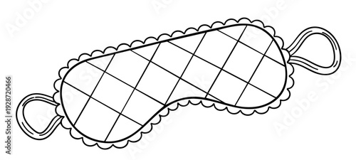 Quilted Sleep Mask with Lace Trim – Girls Night Pajama Party Bedroom Accessory