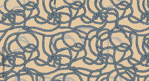 Blue Chain Links Pattern Texture Background.