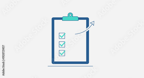 Clipboard Checklist with Checked Boxes and Pen.