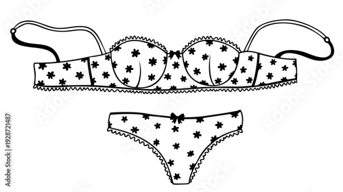 Strapless Underwire Bra with Structured Cups and Matching Low Rise Panties – Classic Everyday and Bridal Lingerie