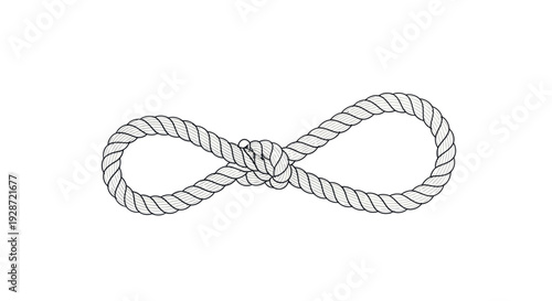 Rope Knot Illustration Simple Design Element.