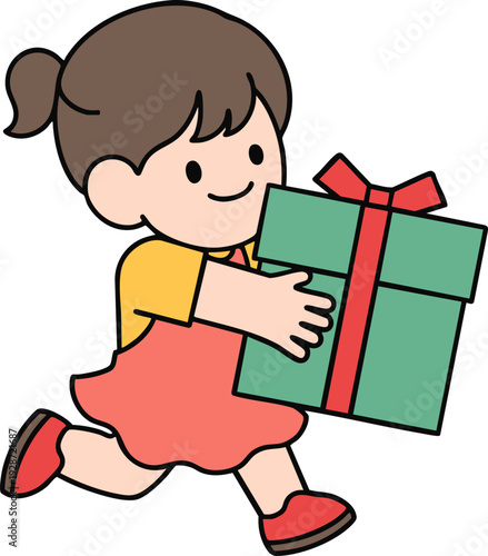 girl with gift box
