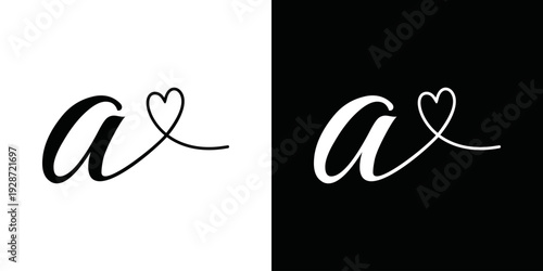 simple airplane initial A logo vector